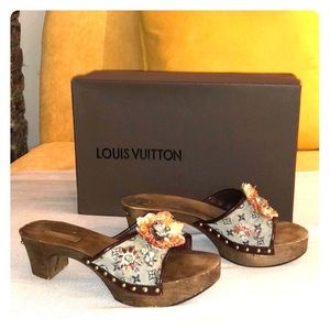 Louis Vuitton authentic flower sandals/ clogs